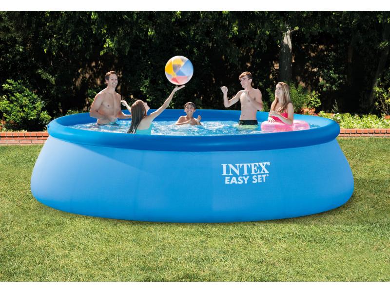 Intex Pool Easy Set 457 x 107 cm Pool mit aufblasbarem Rand