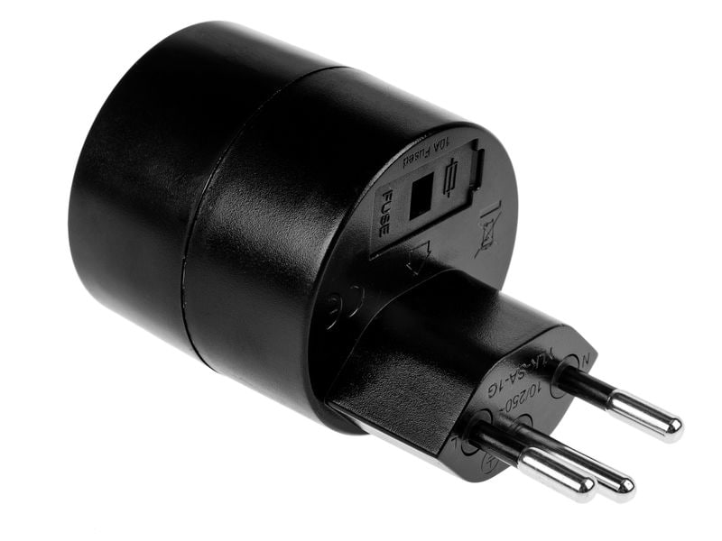 FURBER.power Reiseadapter Schuko – CH Adapter zum verwenden von EU-Geräten an Schweizer Steckdosen