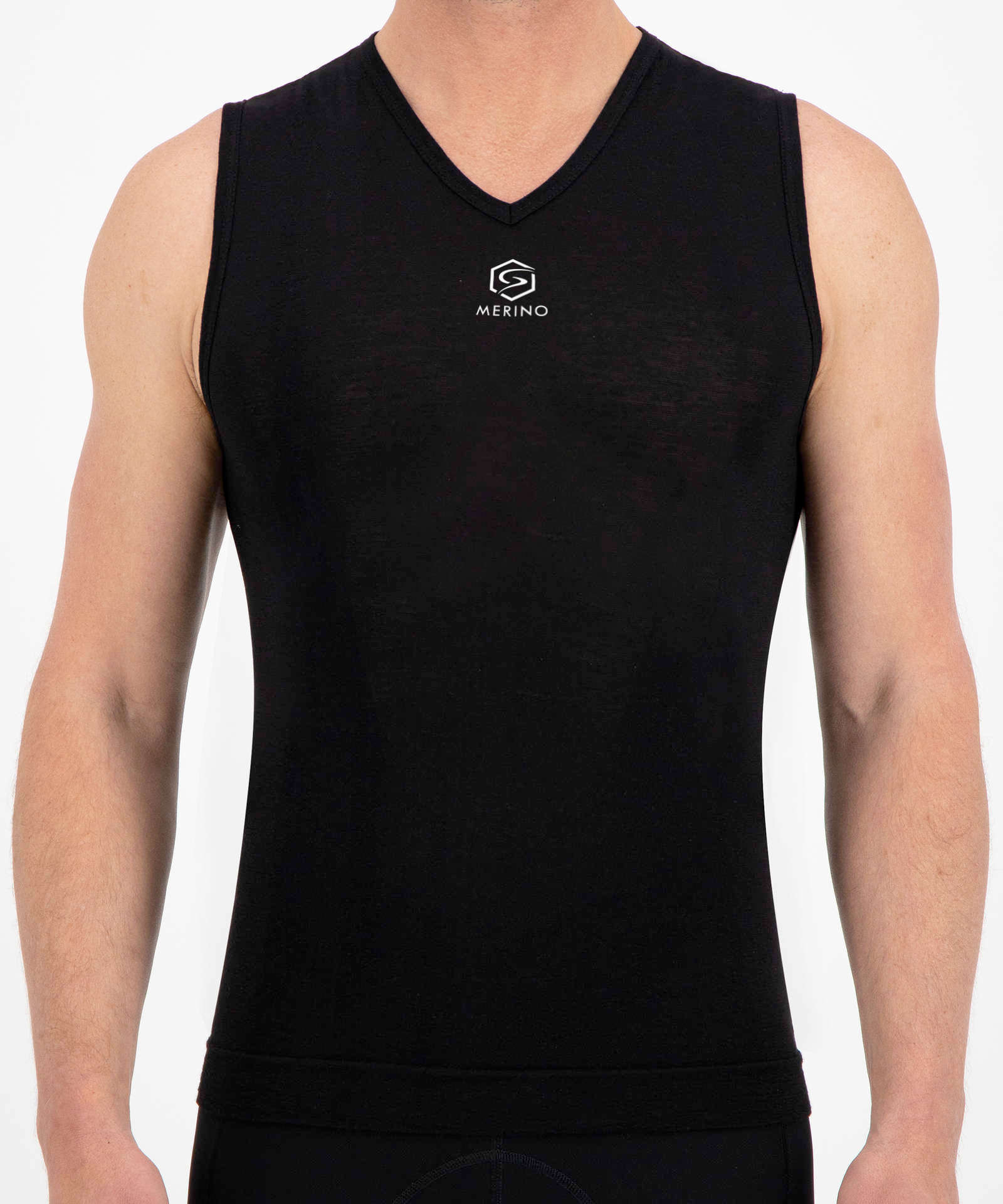 FUTURUM 4 SEASONS Merino Ondershirt Mouwloos Zwart 2-Pack