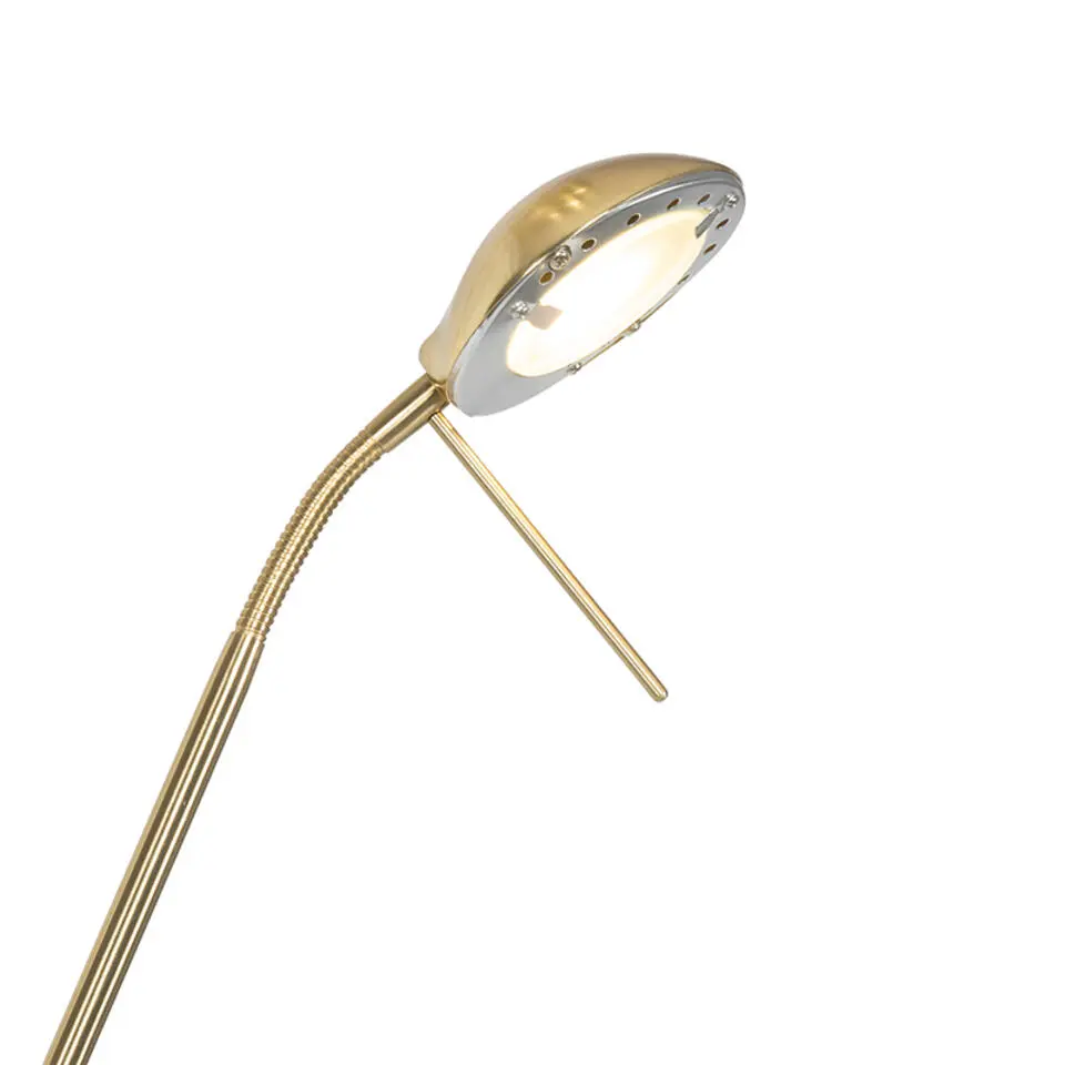 Qazqa vloerlampen diva goudkleurig geïntegreerde led