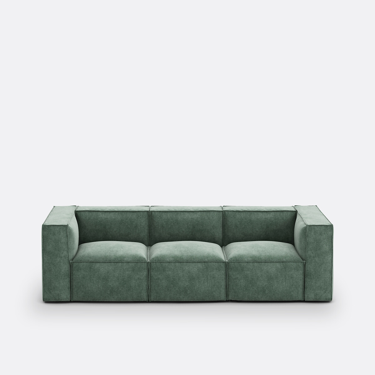 LA REDOUTE INTERIEURS<br>Assento modular, 3 lugares, veludo texturizado, Seven