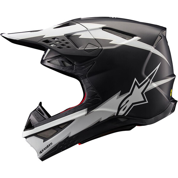 Alpinestars - Casque Supertech S-M10 Ampress Noir Mat / Blanc Mat