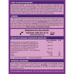 New Nordic Blue Berry Eyebright Tabletten 120TB