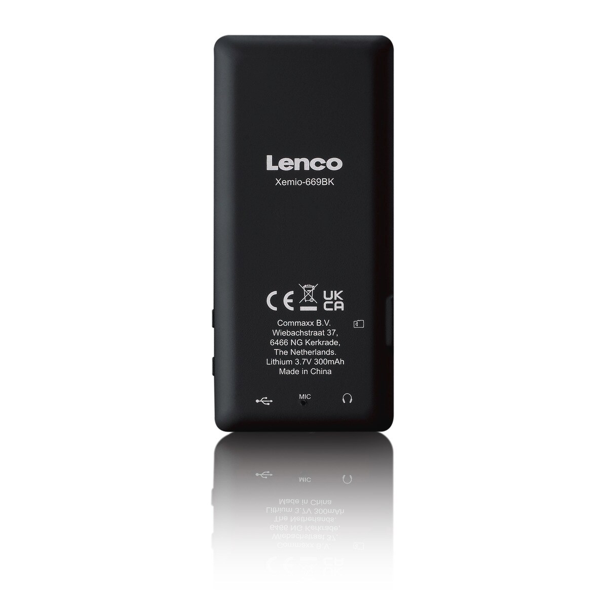 LENCO Xemio-669BK MP4-Player mit großem Display Akku 8GB grau