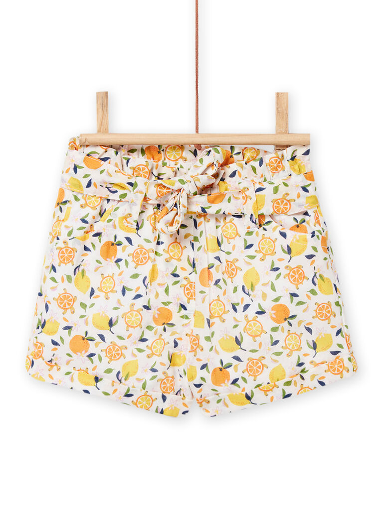 Short blanc bébé fille