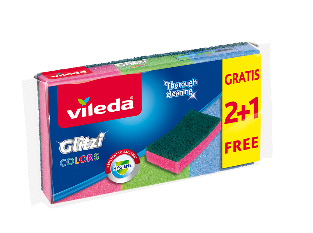 ESFREGÕES VILEDA ESPONJA GLITZI COLORS 2UN 1UN