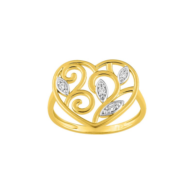 Bague Femme - Oxyde de zirconium - Or 9 Carats