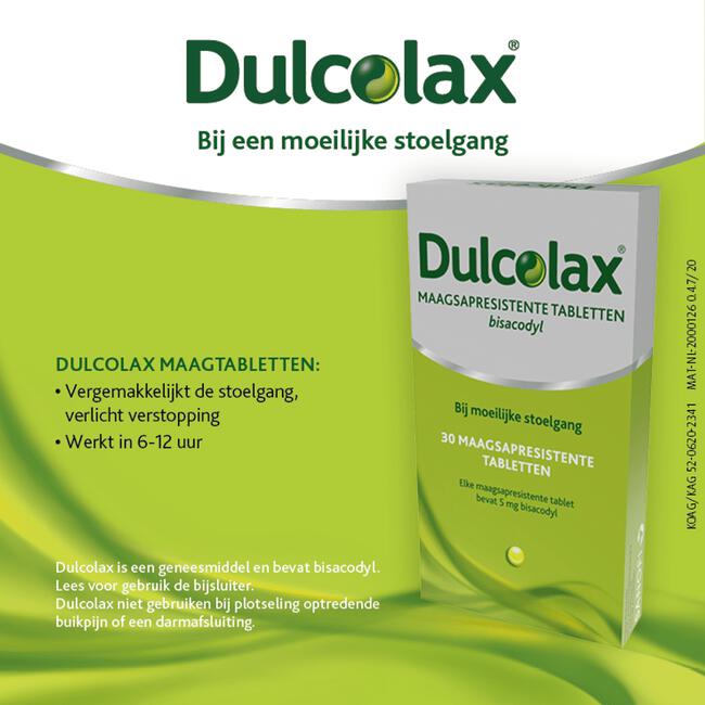 Dulcolax Bisacodyl Omhulde Tabletten 5 MG 30 Tabletten