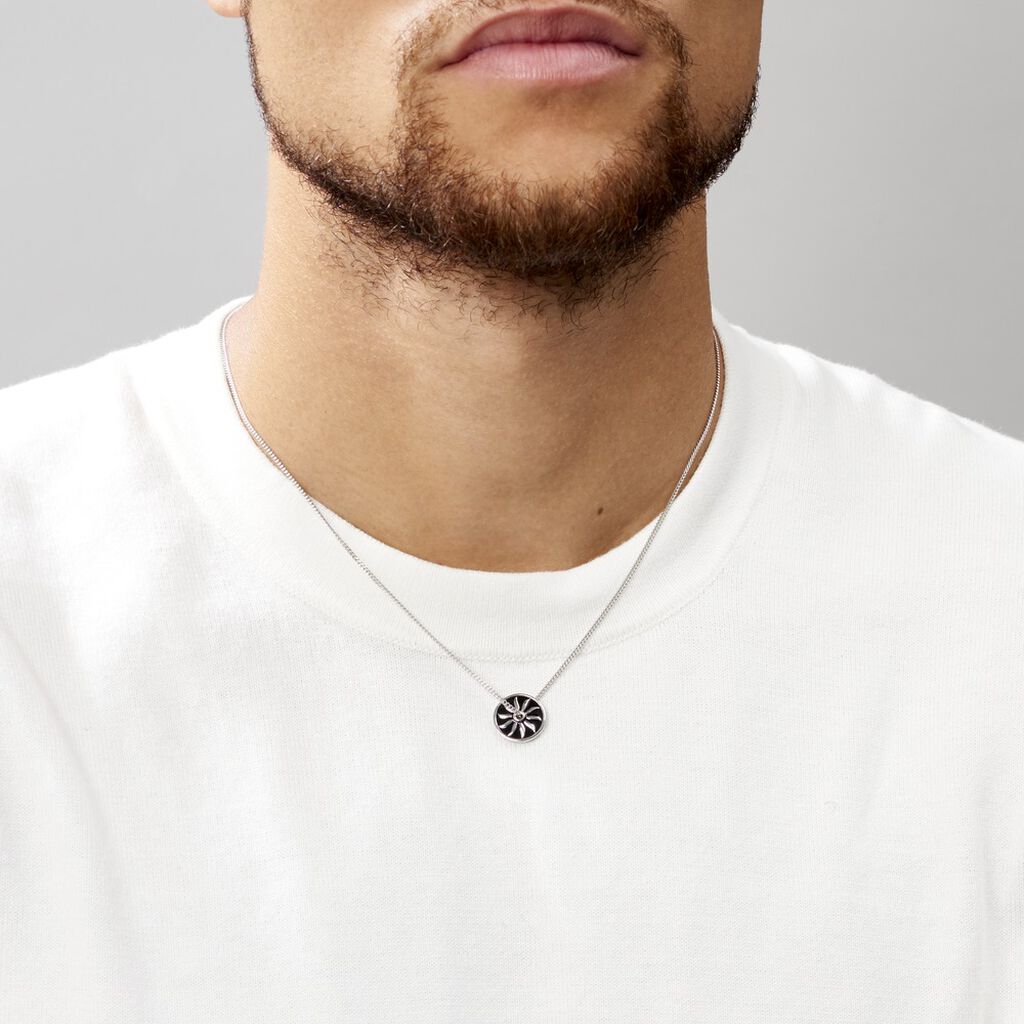 Collier Keenan Argent Blanc