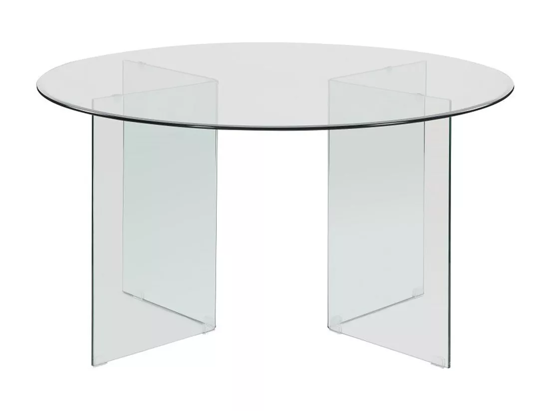 Table à manger en verre trempé - 6 personnes - ADAMO