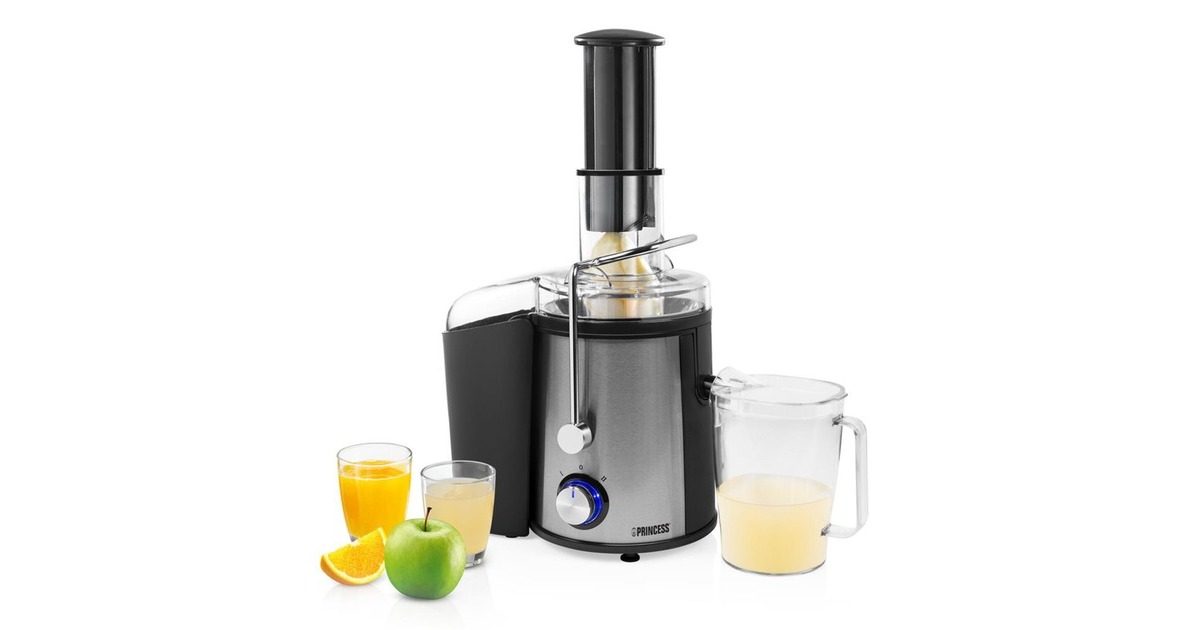 Princess203040 Juice Extractor Sapcentrifuge  (Zwart/roestvrij staal, Vaatwasser geschikte onderelen | 800 W)