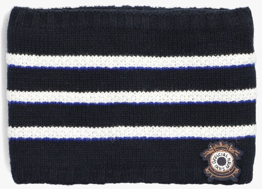IKKS blauw/wit gestreepte ikks muts set tricot