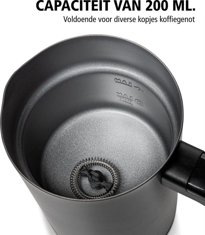 Brabantia - BBEK1047 - Melkopschuimer - Zwart - Kunststof