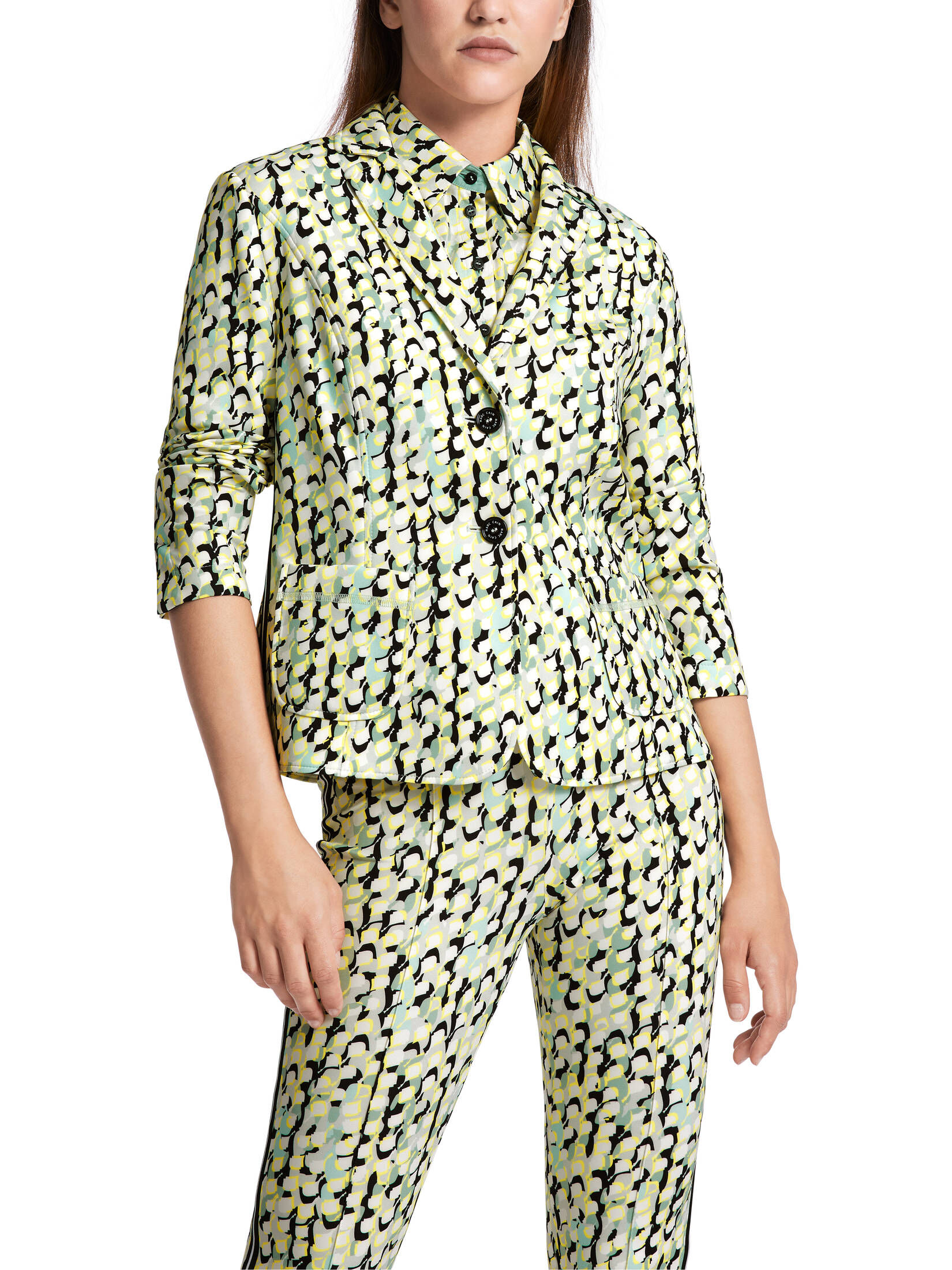 Marc Cain| Damen 70ies Blazer mit grafischem Alloverprint