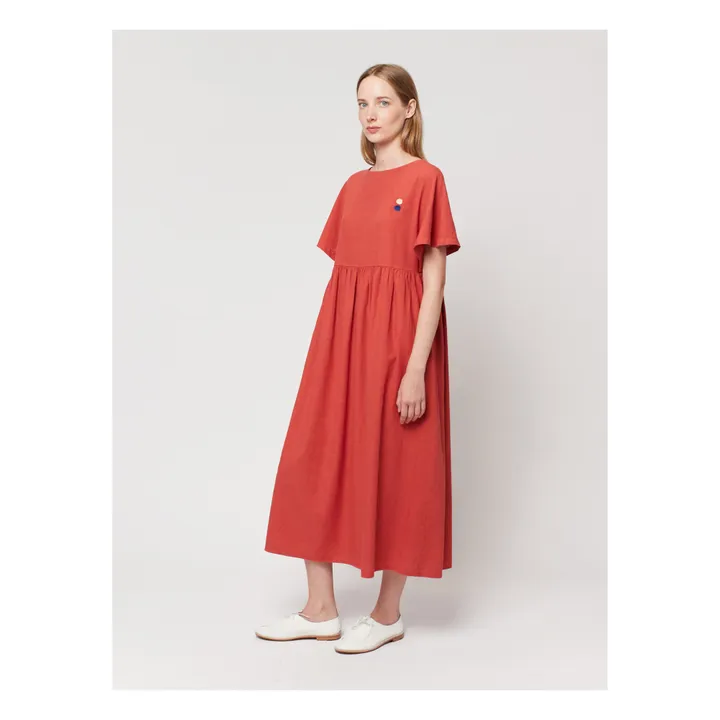 Bobo Choses Robe Loose Coton et Lin - Collection Femme  | Rouge