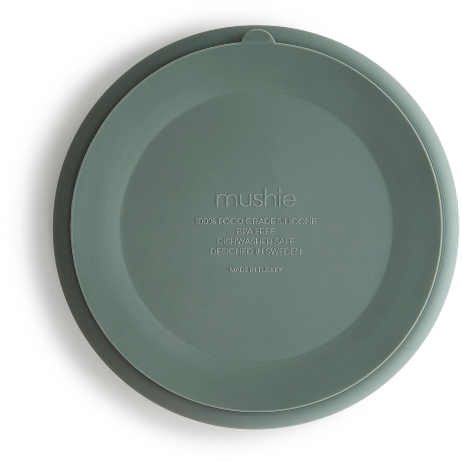 mushie Silikonteller mit Saugfuß Cambridge Blue