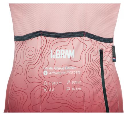 Maillot Manches Courtes Femme LeBram Grand Ballon Rouge Coupe Ajustée
