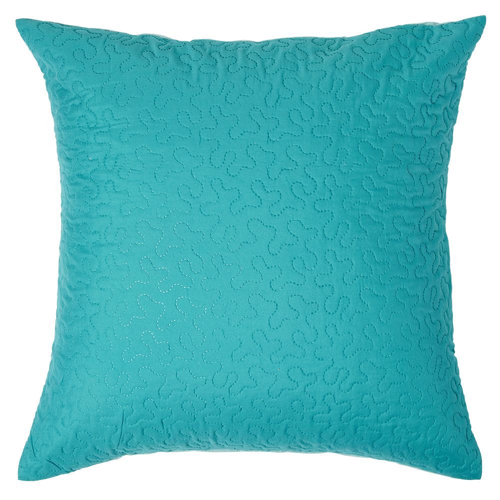 Taie d'oreiller matelassée réversible unie/imprimée finition droite x2