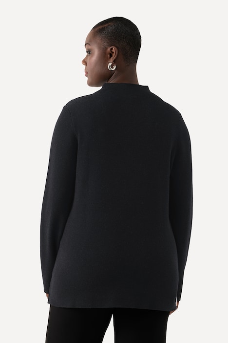 Pullover, Jacquardstrick, Stehkragen, Langarm