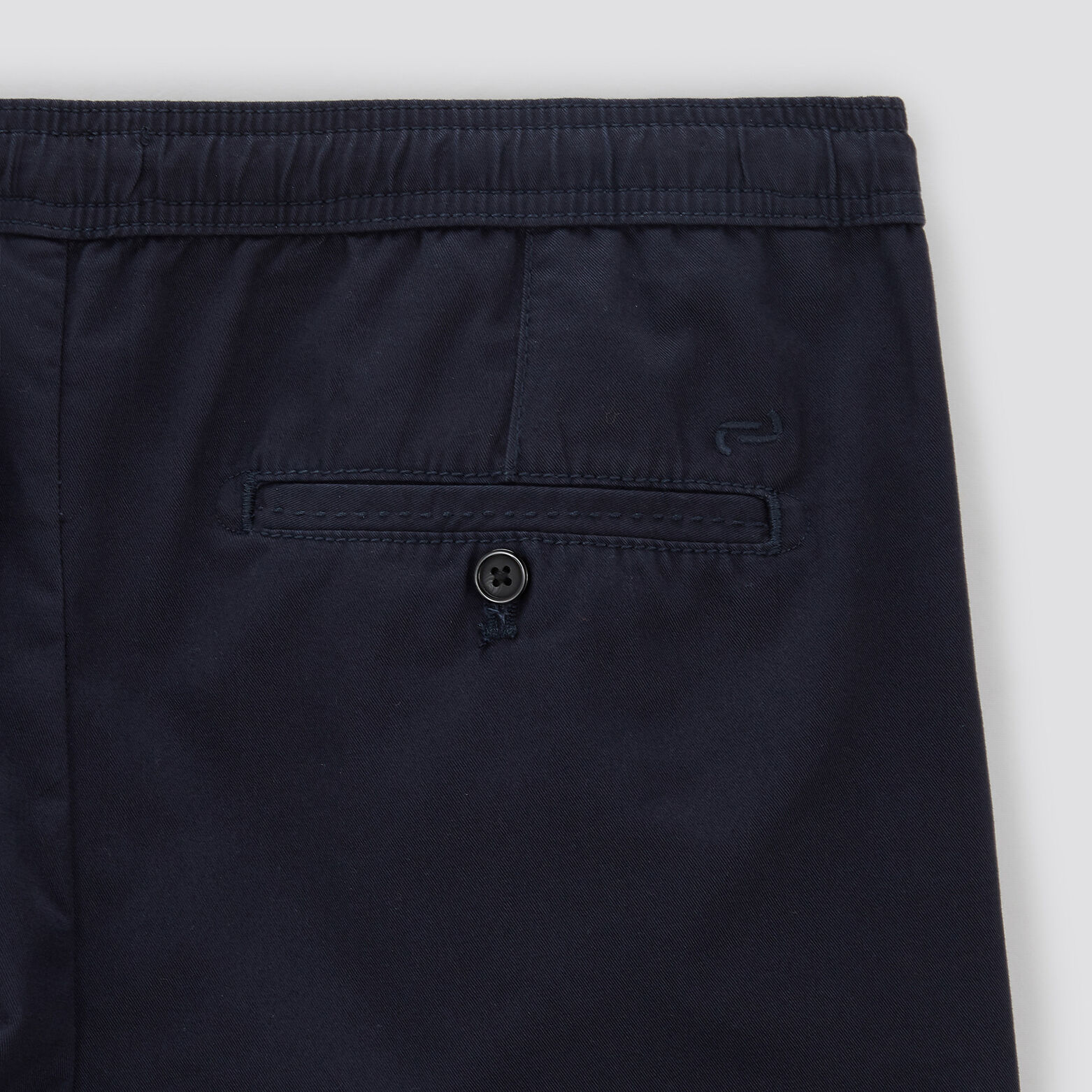 Bermuda chino taille élastiquée Bleu foncé