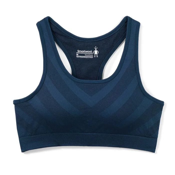 Smartwool Dame Undertøj og basislag Merino Sport Seamless Racerback Bra Blå