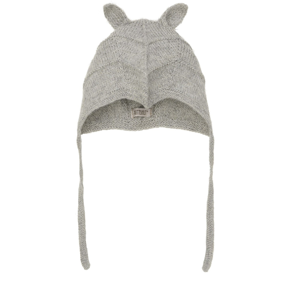 Køb Huttelihut Medium Grey Melange Bonnet Ears Alpaca Uld Strik