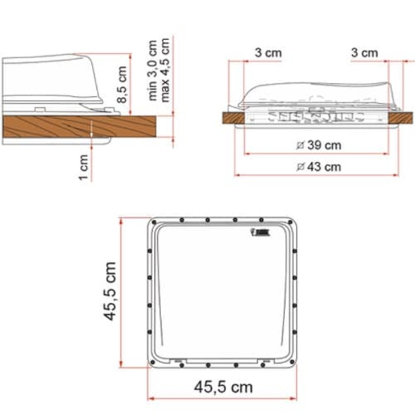 Lanterneau Turbo-Vent White FIAMMA