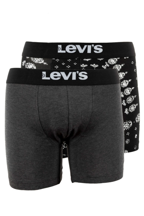 Calecons et slips levi's® bandana boxer brief 2p 001 black combo