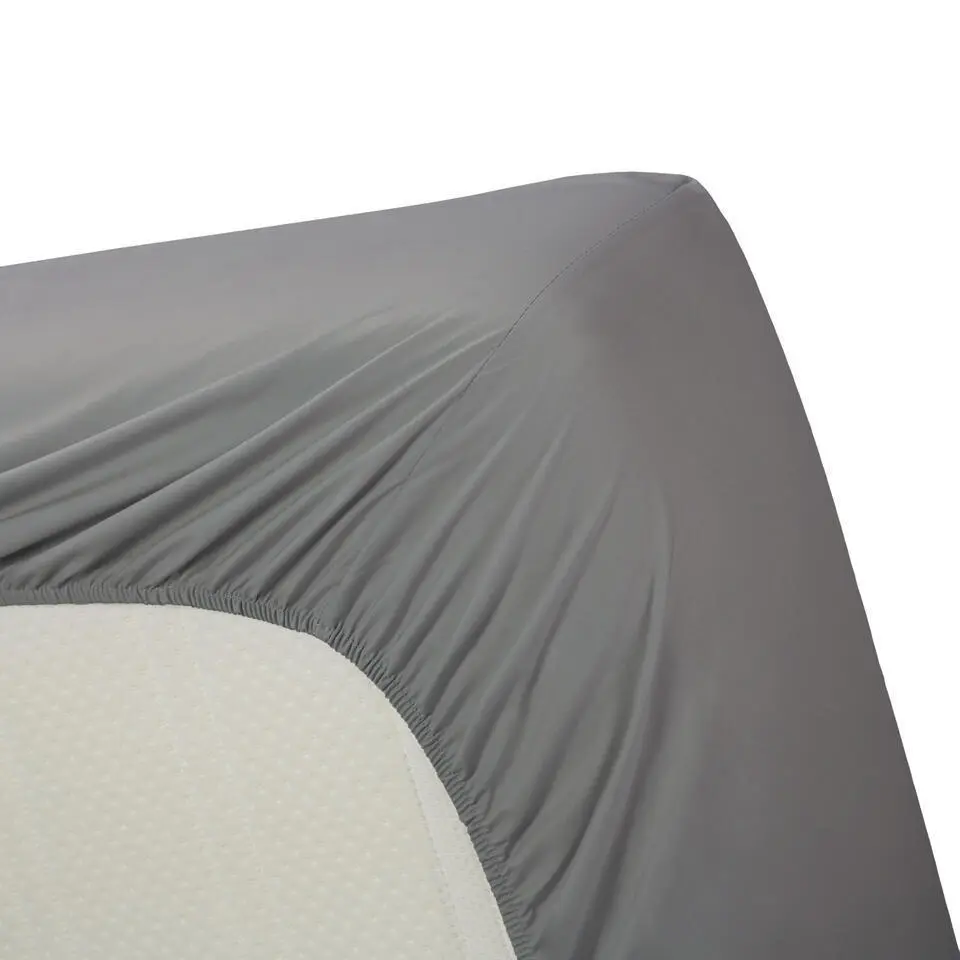 Ambiante Katoen - Topper Hoeslaken - 120x200 - Grijs