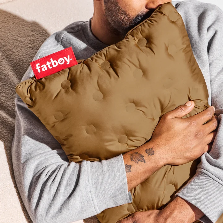 Fatboy - Hotspot Lungo Kissen beheizbar, Samt, 40 x 55 cm, flash blue