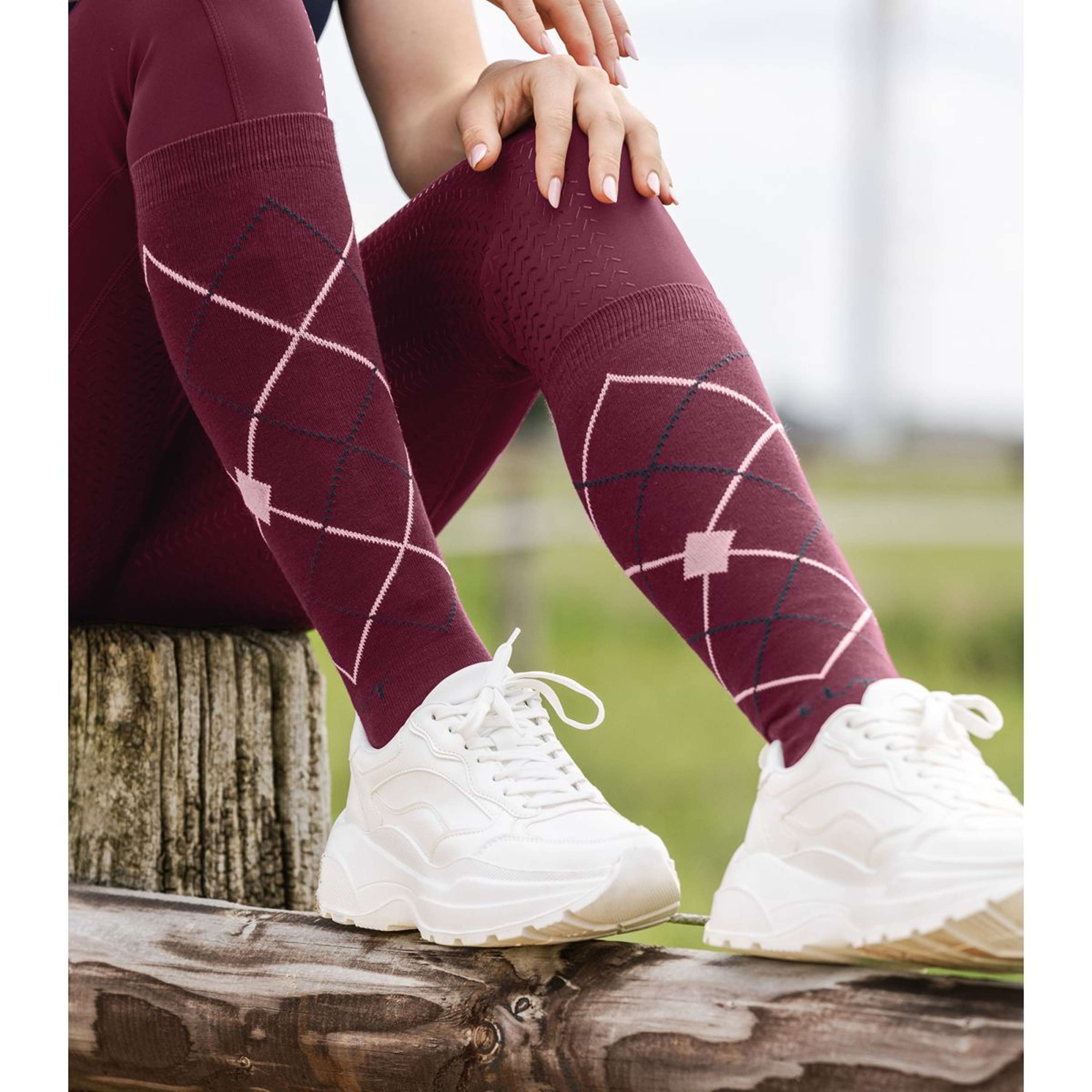 ELT Rijsokken Argyle Velvet Red