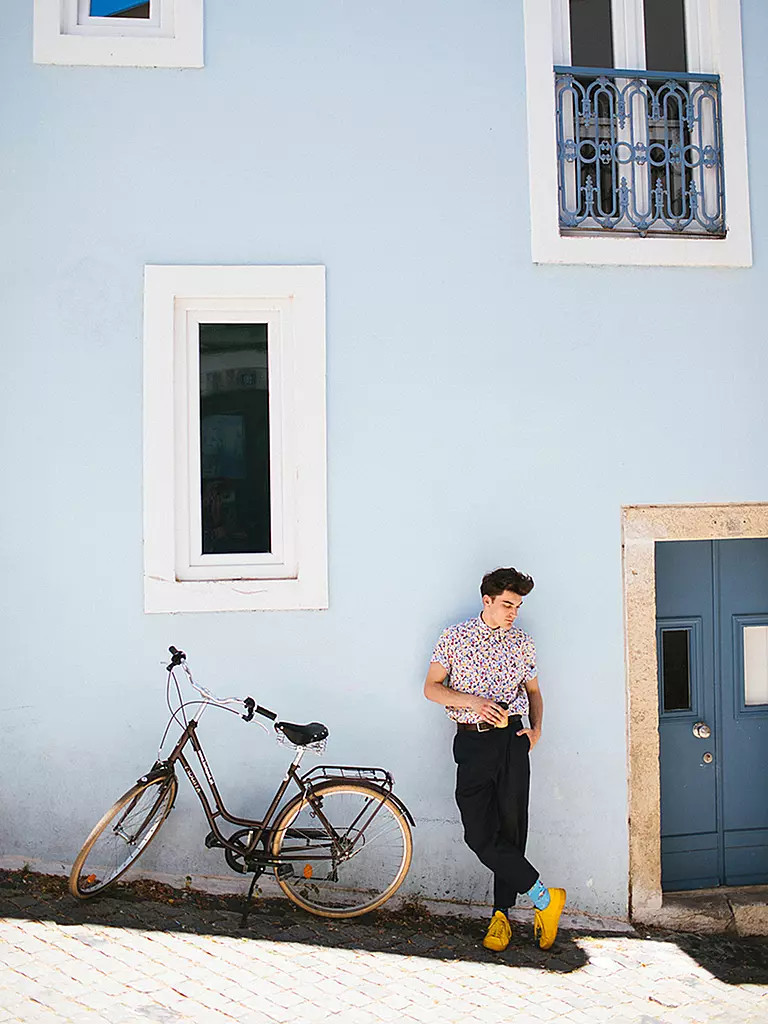MANY MORNINGS Herren Socken THE BICYCLES blau blau