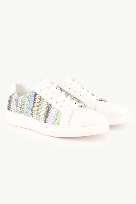 Raffia-Sneaker, Materialmix, Wechselfußbett, Weite H