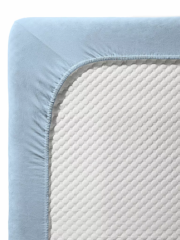 FLEURESSE Satin Spannleintuch Royal Uni 90x200cm Hellblau hellblau