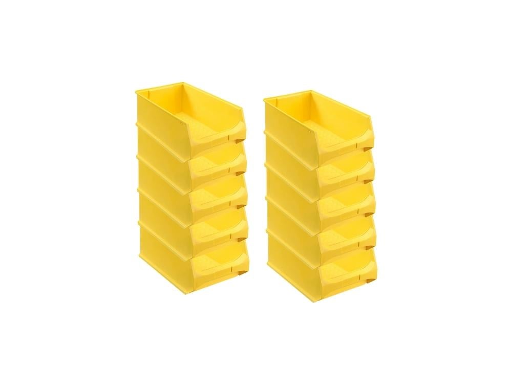 PROREGAL Gele Opbergdoos 5,0 HxBxD 20 x 30 x 50 cm 21,8 liter Opbergcontainer Opbergdoos Opbergdoos Assortiment Sorteercontainer