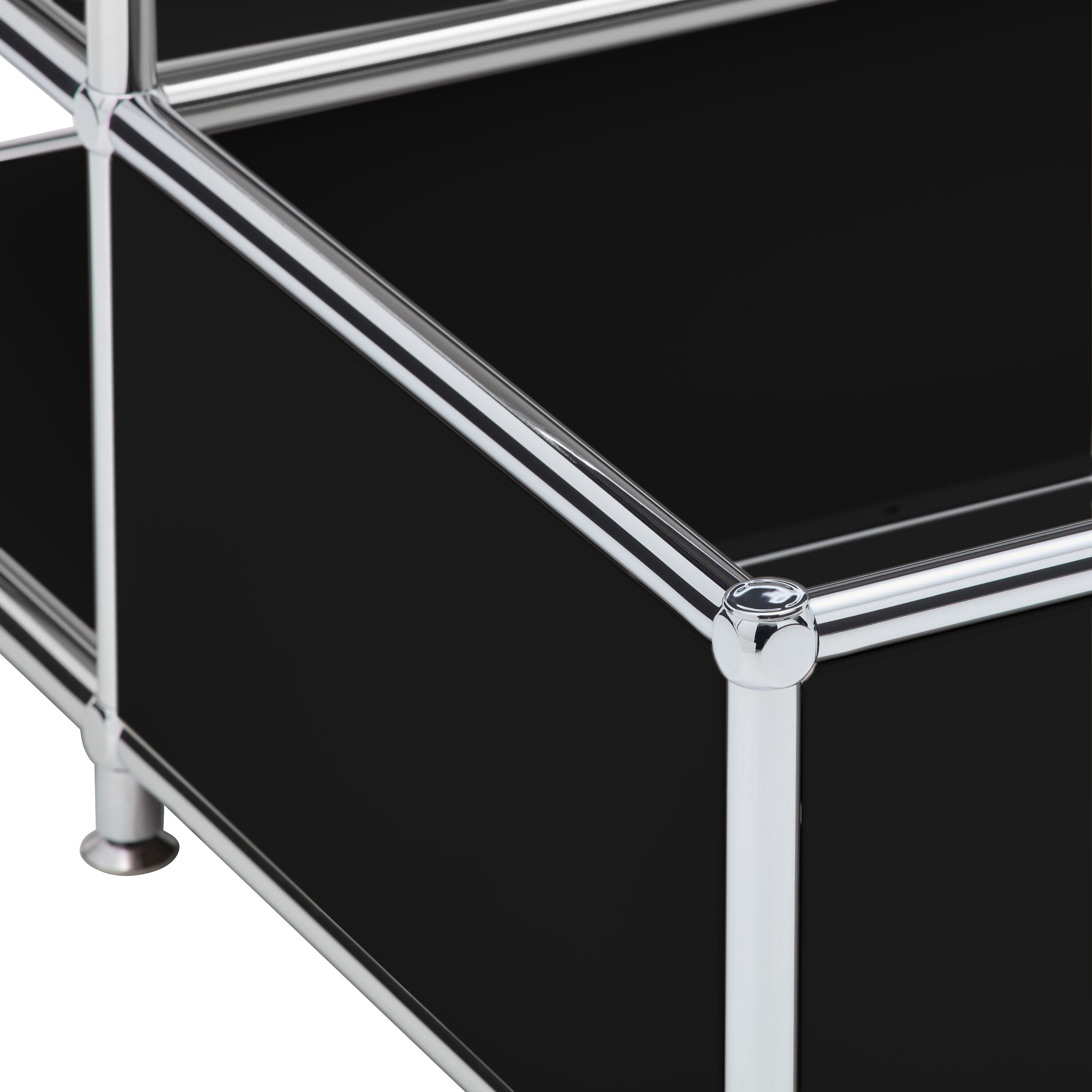 FLEXCUBE Salontisch - Schwarz / B: 77.5 cm x T: 77.5 cm x H: 43.5 cm