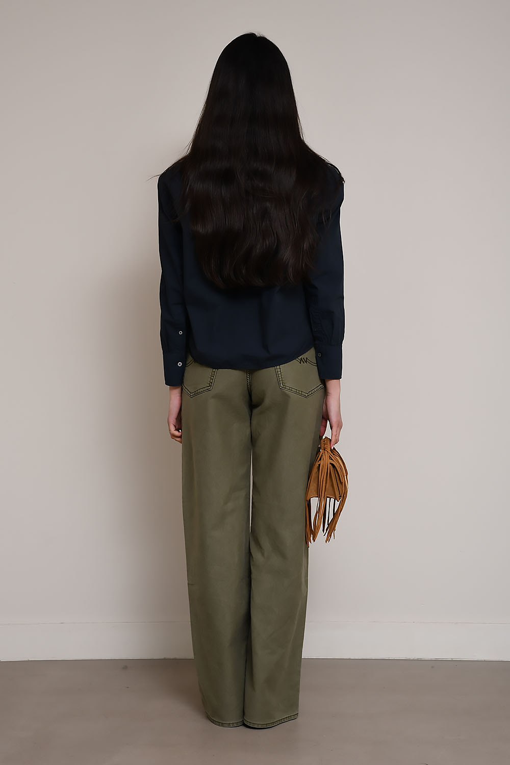 Mia cotton cropped shirt
