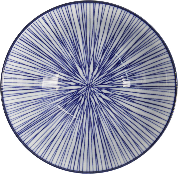 Tokyo Design Studio Nippon Blue Tayo Bowl 15.2x6. 7cm Lines Blue/white