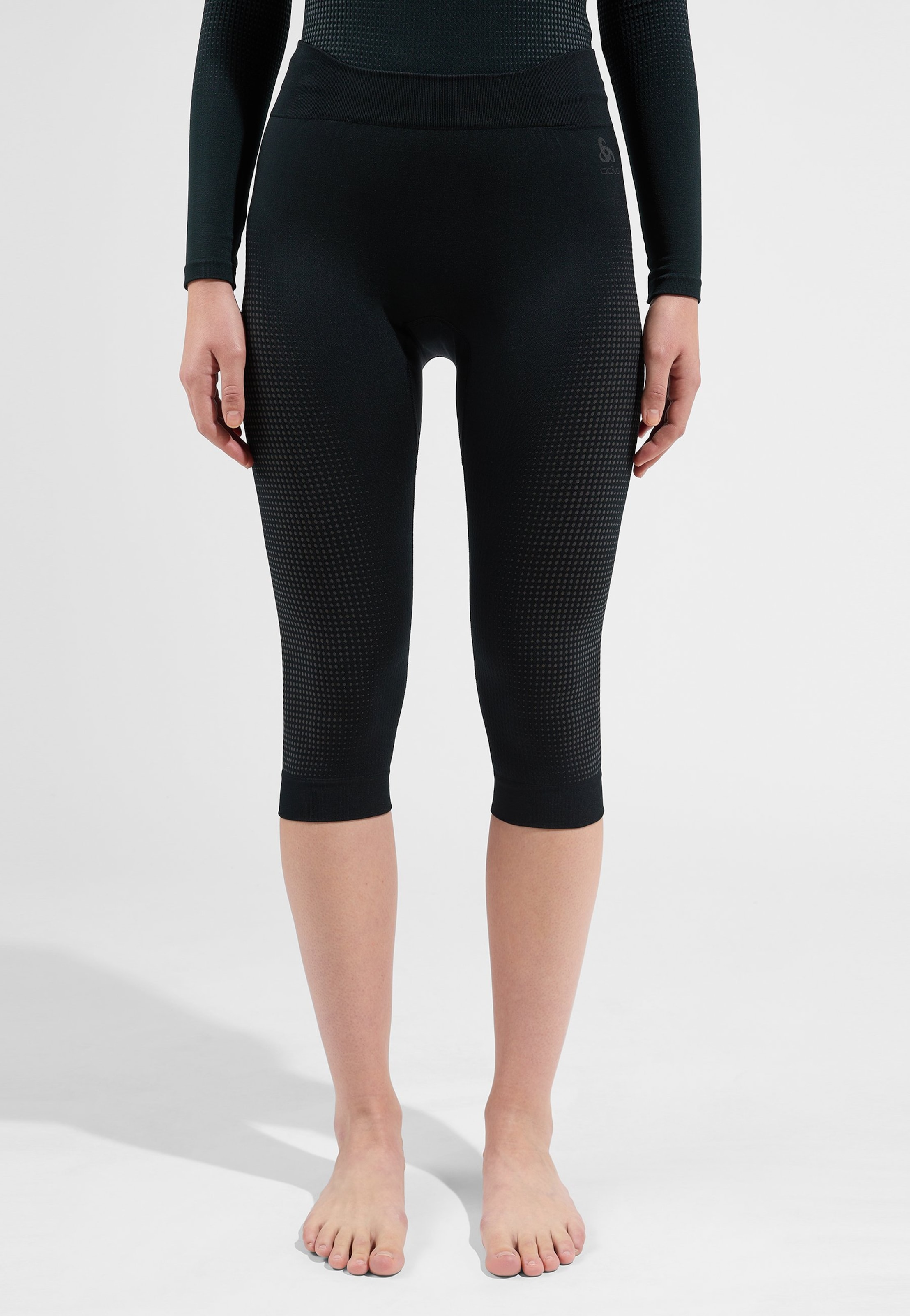 Performance Warm Base Layer 3/4 Tights in black - odlo graphite grey