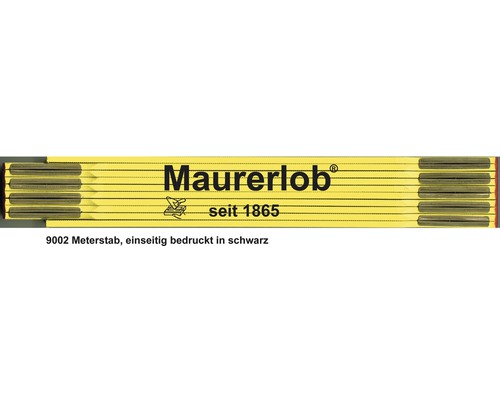 Houten vouwmeter 2 m metselaarslob geel