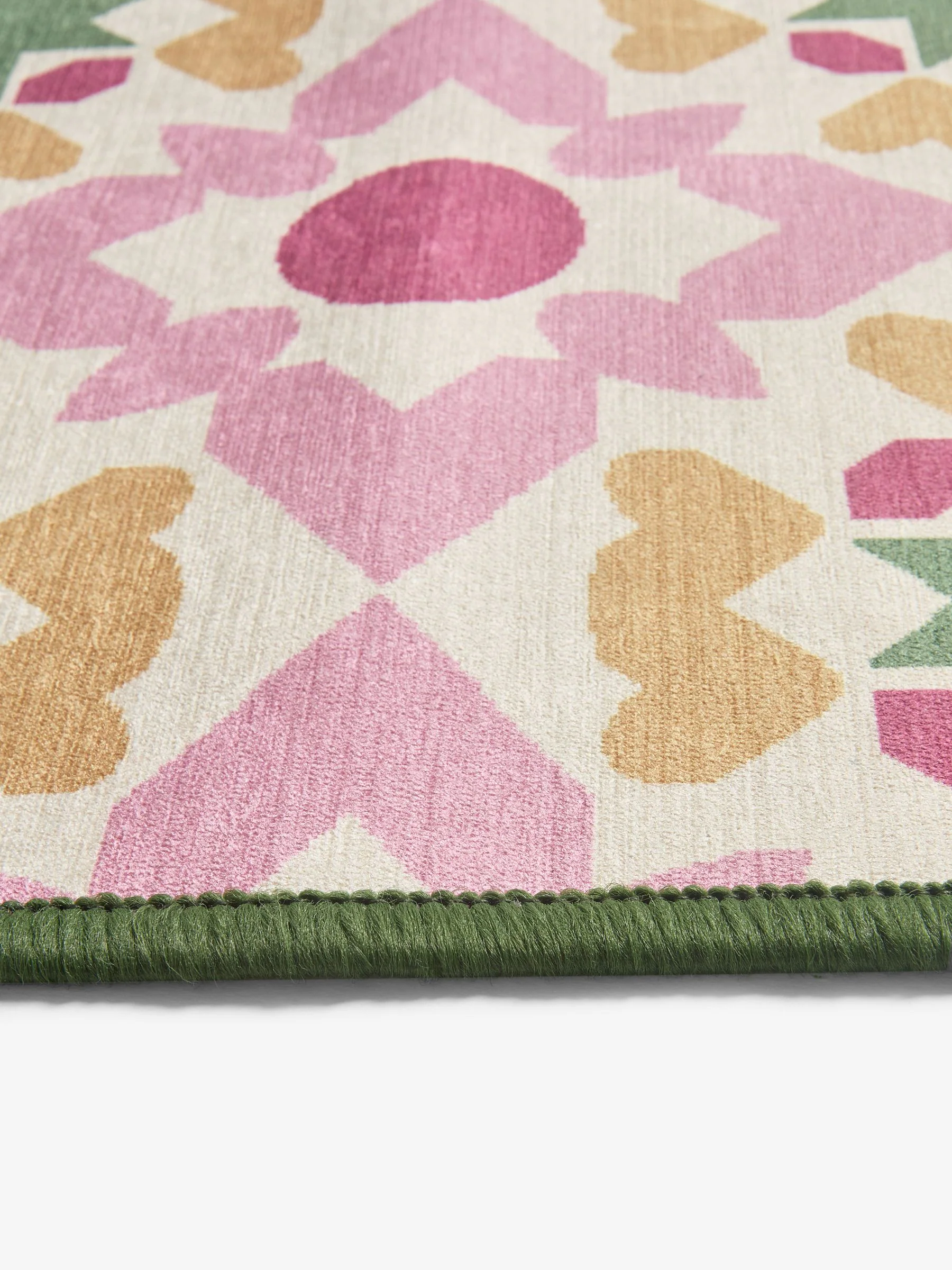 Set van 2 afwasbare deurmatten met geometrische Tile print