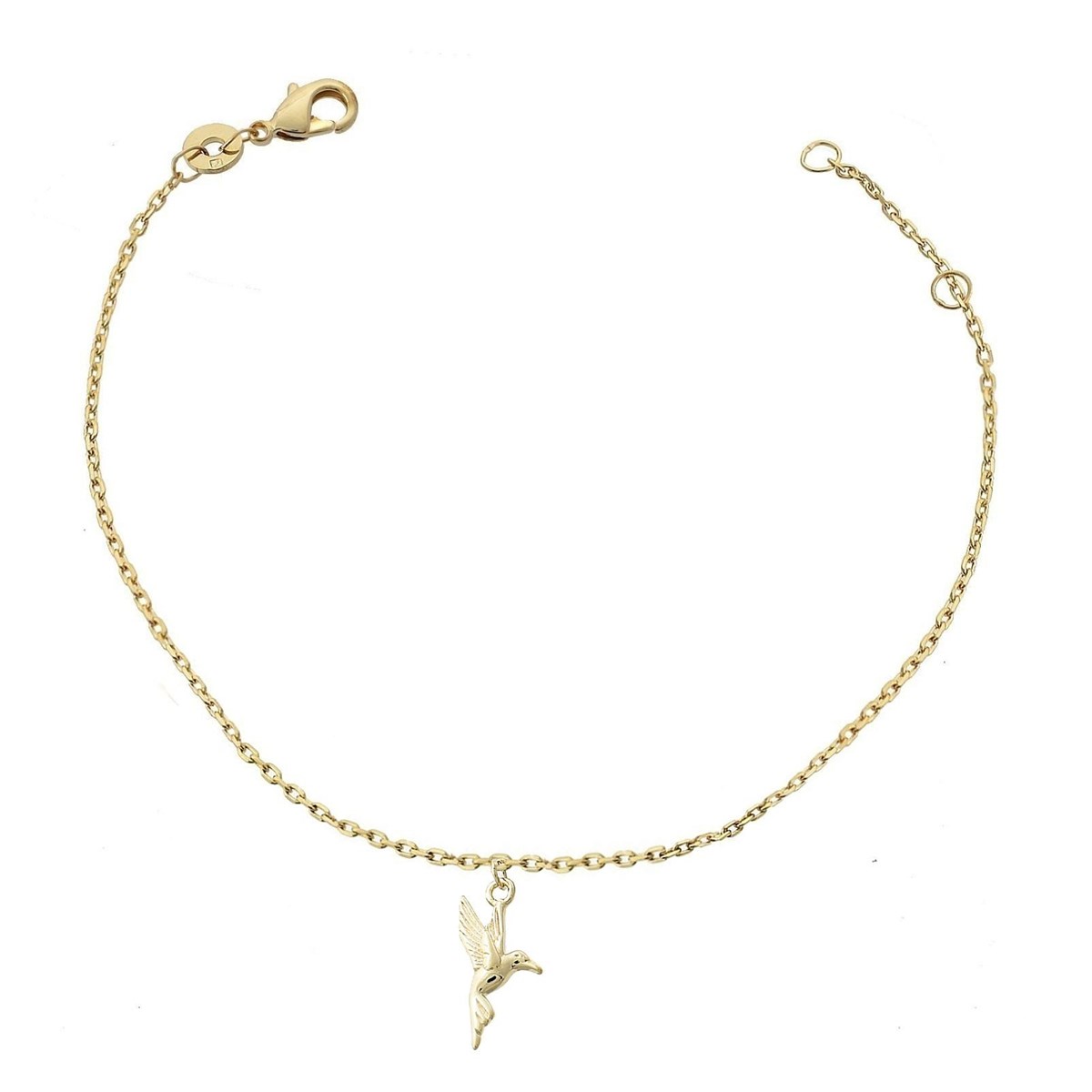 Bracelet oiseau colibri Plaqué OR 750 3 microns