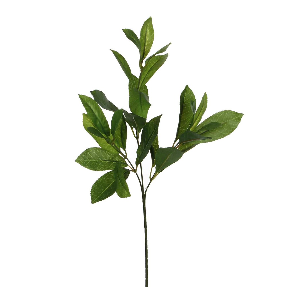 Mica decorations fleur artificielle lauriertak - 58x1x1 cm - pe - vert
