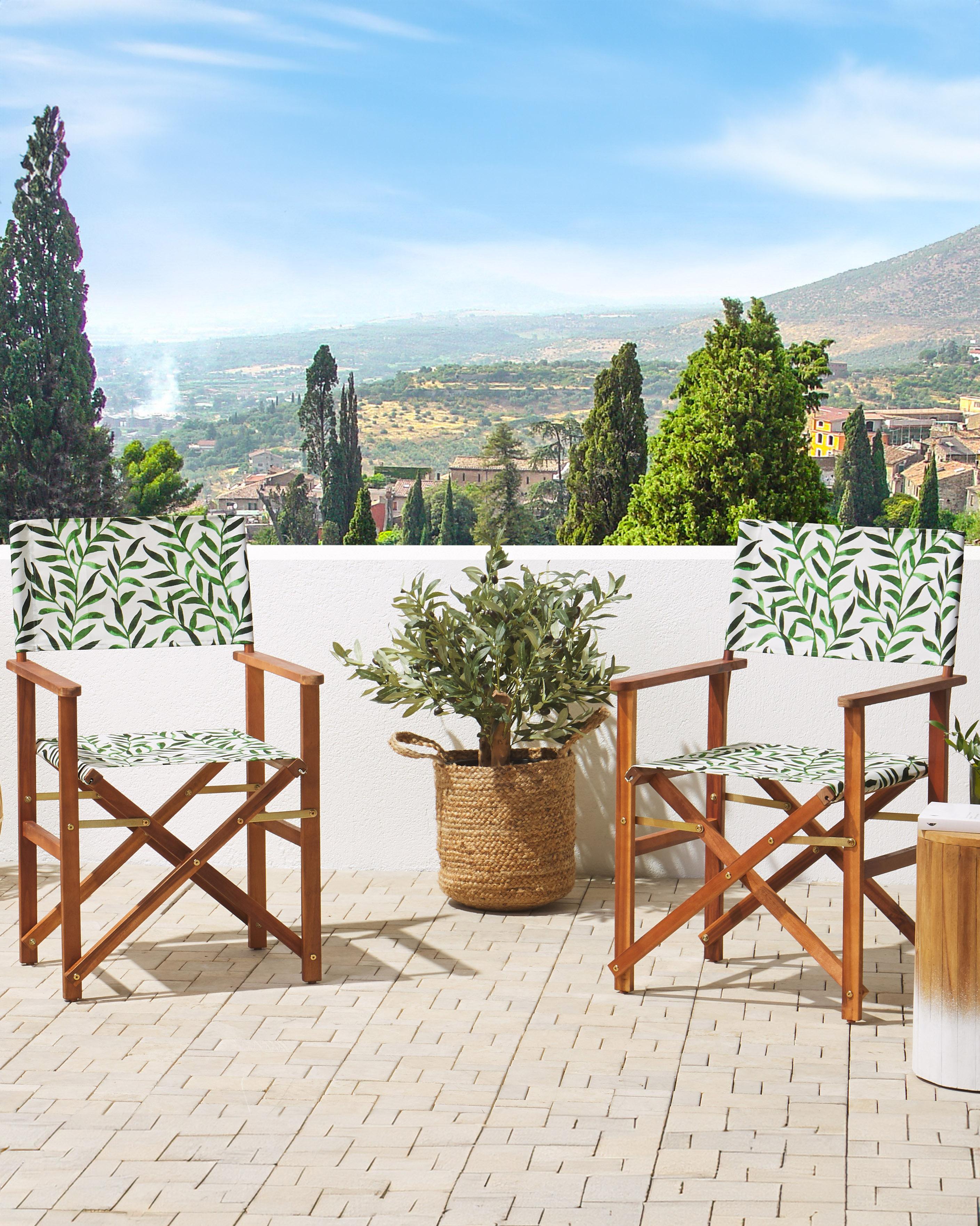 Set van 2 tuinstoelen CINE Acaciahout Donkerbruin