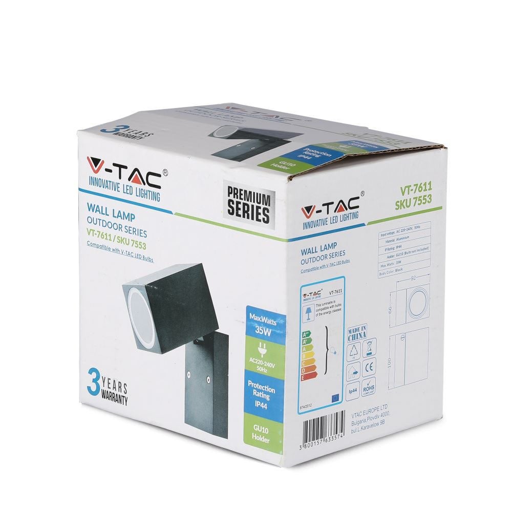 V-TAC VT-7611 - GU10 Buitenverlichting - Wandarmaturen - IP44 - Modelnr.: - VT-7611