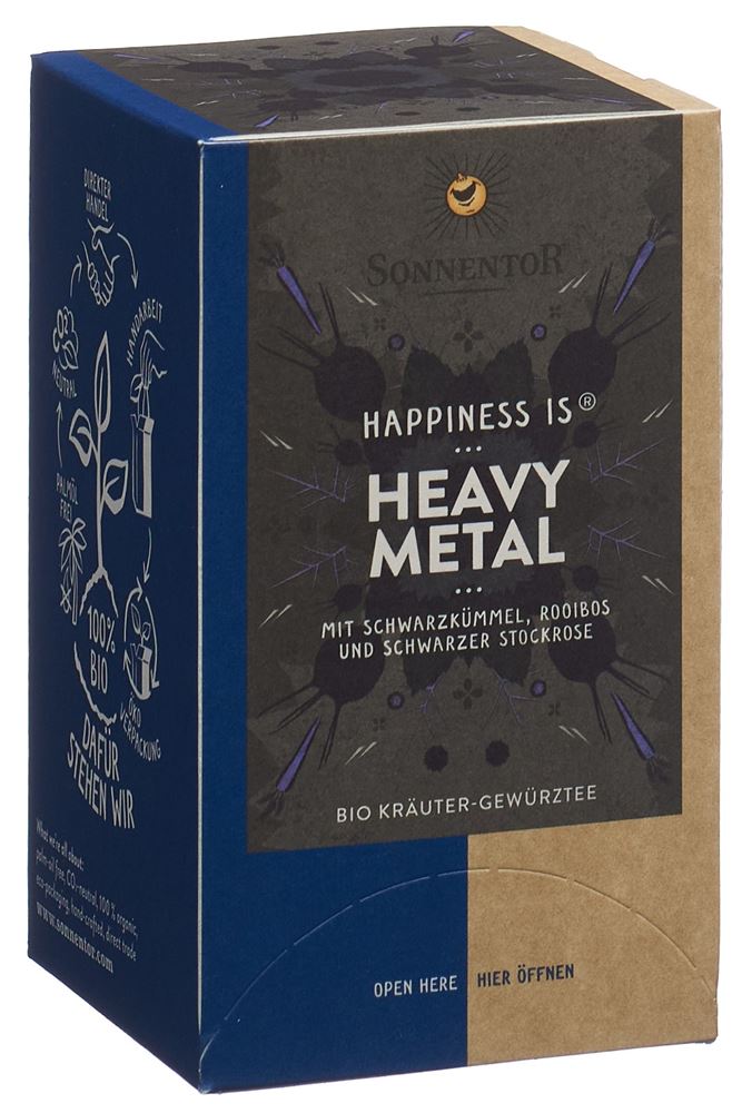 SONNENTOR Happiness is Heavy Metal Tee BIO Btl 18 Stk
