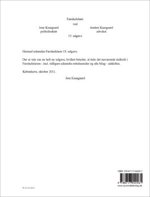 Færdselslære 15. Udgave - Jens Kaasgaard - Bog