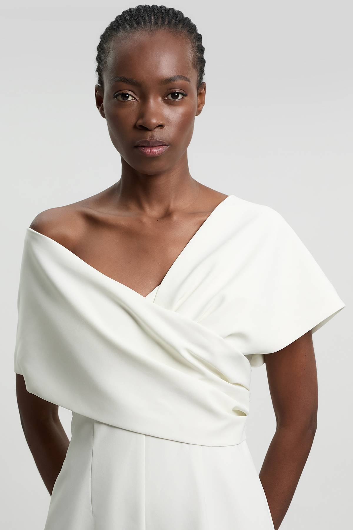 KarenMillen Combinaison Ajustée Épaule Dénudée En Viscose Stretch Compacte Petite