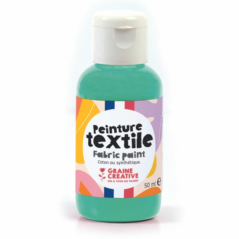 Peinture pour textile 50 ml - bleu turquoise