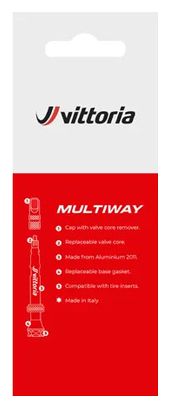 Paire de Valves Tubeless Vittoria Multiway Presta Noir